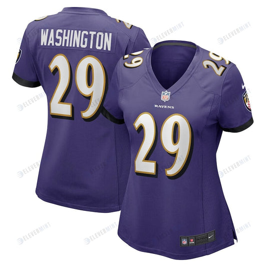 Ar'Darius 29 Washington Baltimore Ravens Women Game Jersey - Purple