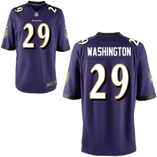 Ar'Darius Washington Baltimore Ravens Nike Youth Game Jersey - Purple