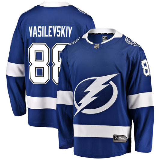 Andrei Vasilevskiy Tampa Bay Lightning Fanatics Branded Home Premier Breakaway Player Jersey - Blue