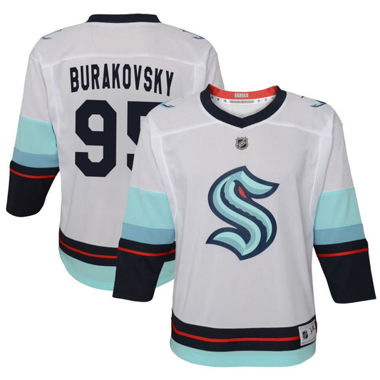 Andre Burakovsky Seattle Kraken Youth Away Replica Jersey - White