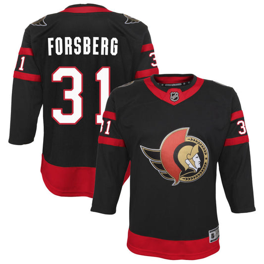 Anton Forsberg Ottawa Senators Youth Home Premier Jersey - Black