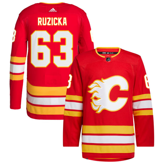 Adam Ruzicka Calgary Flames adidas 2020/21 Home Primegreen Authentic Pro Jersey - Red