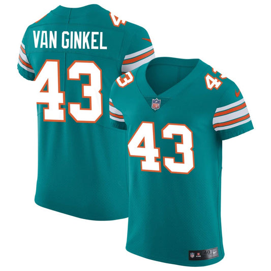 Andrew Van Ginkel Miami Dolphins Nike Elite Vapor Untouchable Jersey - Aqua