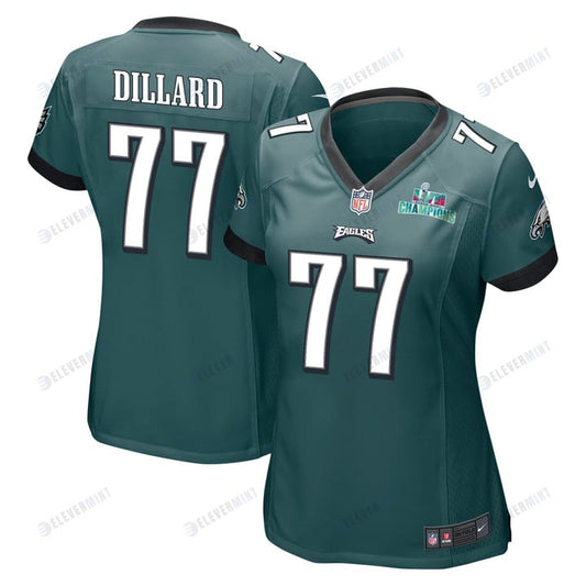 Andre Dillard 77 Philadelphia Eagles Super Bowl LVII Champions Women Game Jersey - Midnight Green