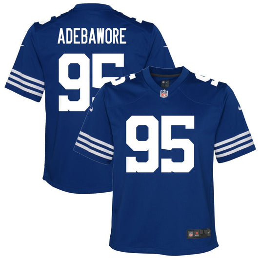 Adetomiwa Adebawore Indianapolis Colts Nike Youth Alternate Game Jersey - Royal