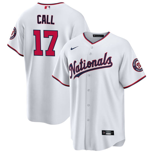 Alex Call Washington Nationals Nike Replica Jersey - White