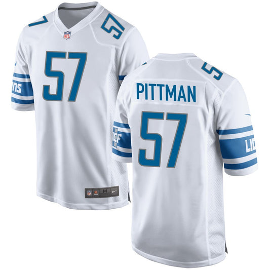 Anthony Pittman Detroit Lions Nike Game Jersey - White